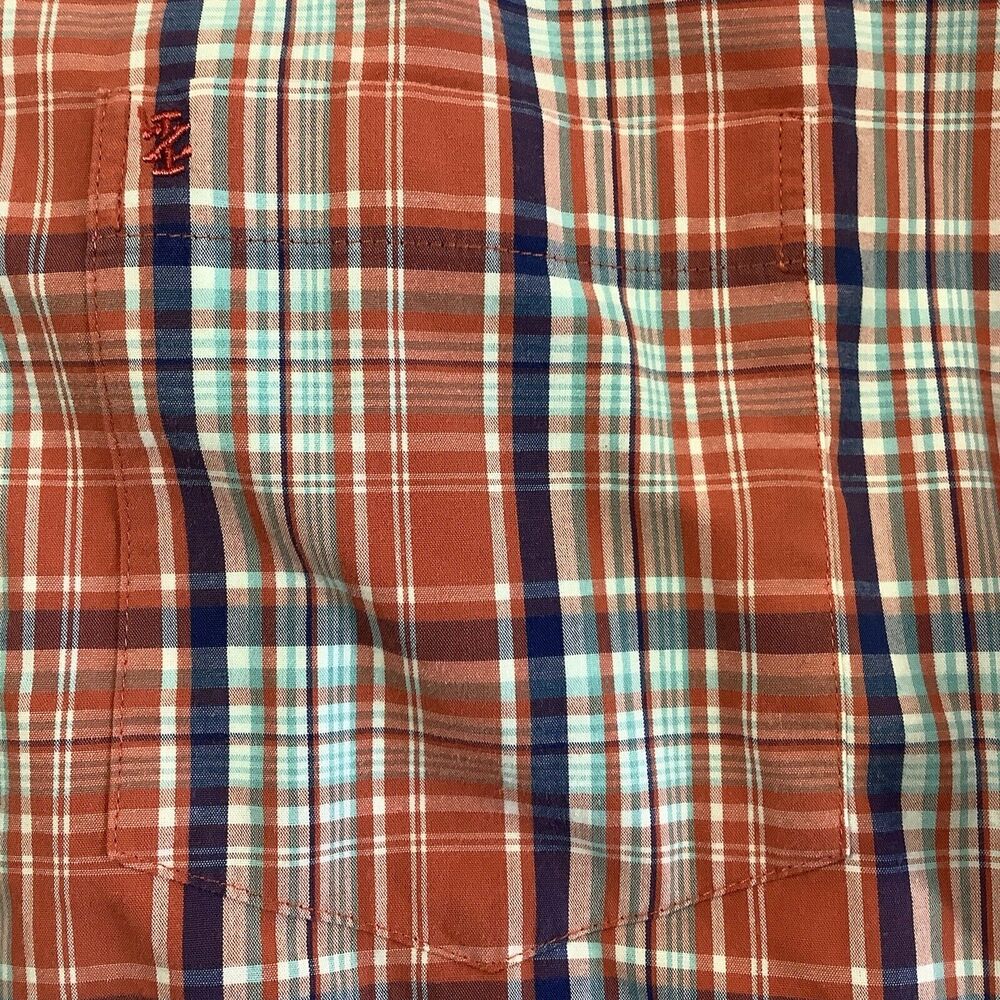Men's Izod Short Sleeve Plaid Button Front Shirt Size XL/XG‎ - Picture 5 of 8